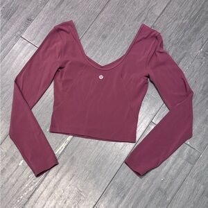 Lululemon Align Long Sleeve Shirt Merlot